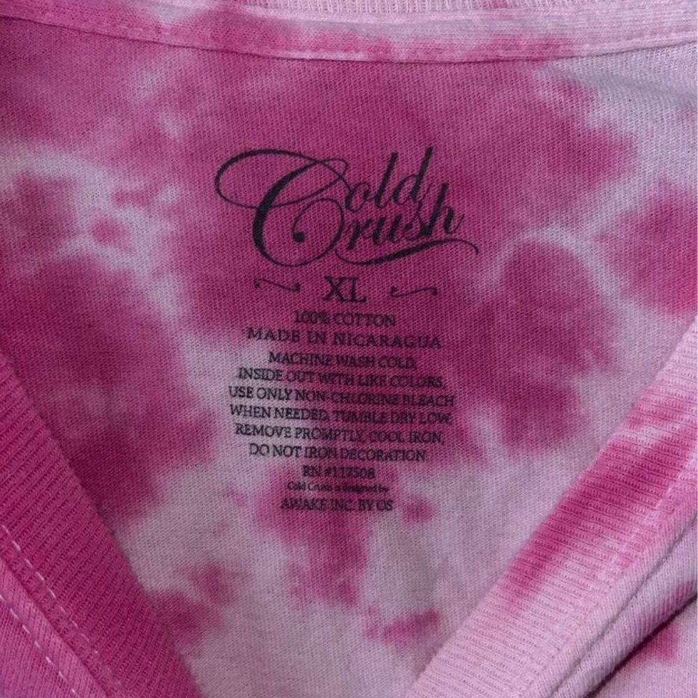 Cold Crush “Dare to Dream” Tie-Dye Midriff Top, XL - Picture 3 of 8